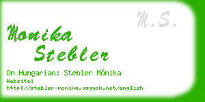 monika stebler business card